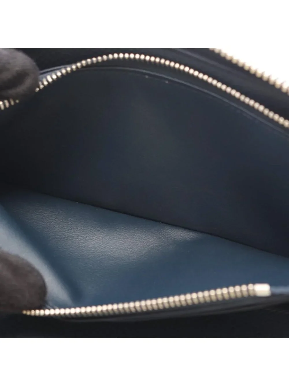Louis Vuitton Round Wallet Zippy Vertical Navy Leather